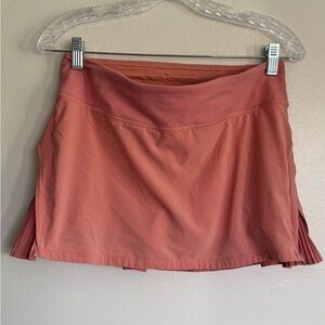 LULULEMON Play off the Pleats Skirt / Skort - Size 8 (M) Peach Pink - EUC